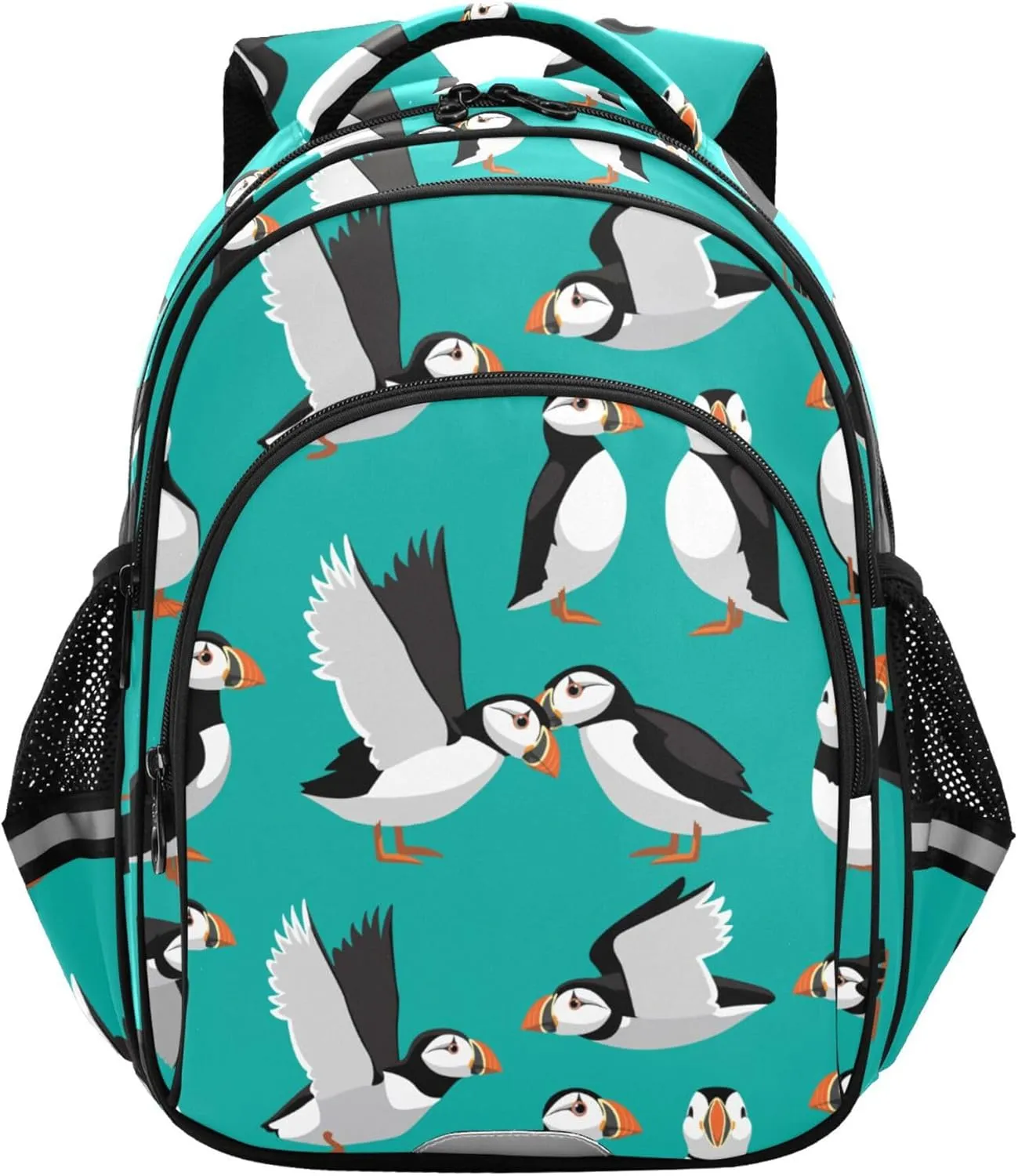 Fisyme Bird Atlantic Puffins Backpack Laptop Back Pack Daycare Bag Bookbag Travel School Backpacks Small