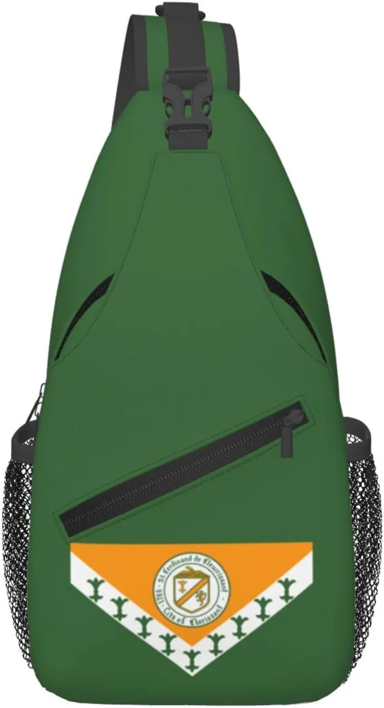 Flag Of Florissant, Missouri Crossbody Bags For Women Men Chest Backpack Gym Shoulder Bag Travel Outdoor Sports Casual Crossbody Bags