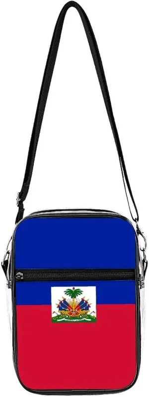 Flag of Haiti Clear Purse Stadium Crossbody Bags with Adjustable and Removable Strap Shoulder Handbags
