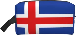 Flag of Iceland Storage Bags - Travel Toiletry and Makeup Bags, Unisex, Daily Use, Small Items Storage