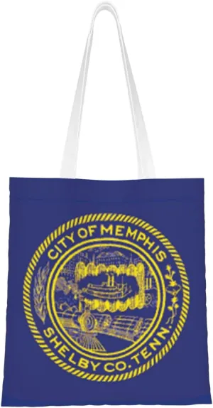 Flag Of Memphis, Tennessee (1931-1963) Tote Bag for Women Canvas Shopping Bags Reusable Large Capacity Casual Shoulder Handbags Grocery Bags DIY Gift Bags