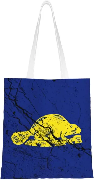 Flag Of Oregon Reverse Texture Effect Tote Bag for Women Canvas Shopping Bags Reusable Large Capacity Casual Shoulder Handbags Grocery Bags DIY Gift Bags