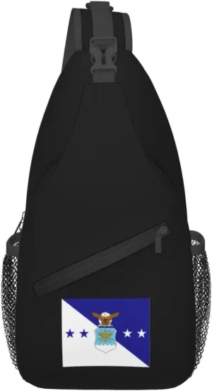 Flag of the Chief of Staff of the United States Air Force Crossbody Bags For Women Men Chest Backpack Gym Shoulder Bag Travel Outdoor Sports Casual Crossbody Bags