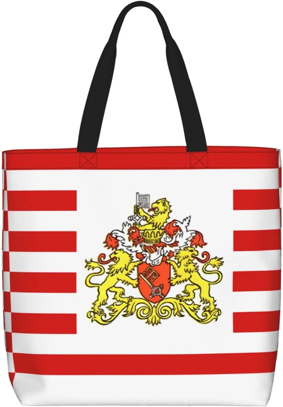 Flag of the Senate of Bremen Women's Casual Tote Bags, Reusable Tote Shoulder Bags, Multi-Function Large Capacity Shopping Bags