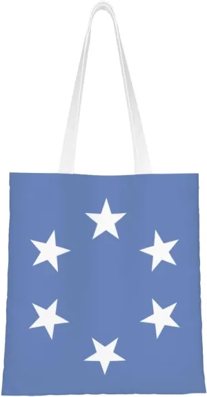Flag of the Trust Territory of the Pacific Islands Tote Bag for Women Canvas Tote Bags Reusable Shopping Bags Use For Shopping The Tote Bag,Grocery Bags,DIY Gift Bags