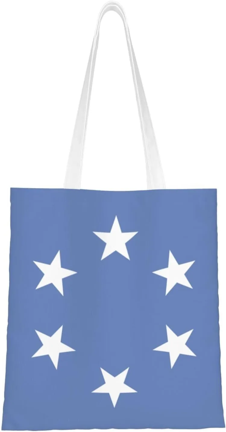 Flag of the Trust Territory of the Pacific Islands Tote Bag for Women Canvas Tote Bags Reusable Shopping Bags Use For Shopping The Tote Bag,Grocery Bags,DIY Gift Bags