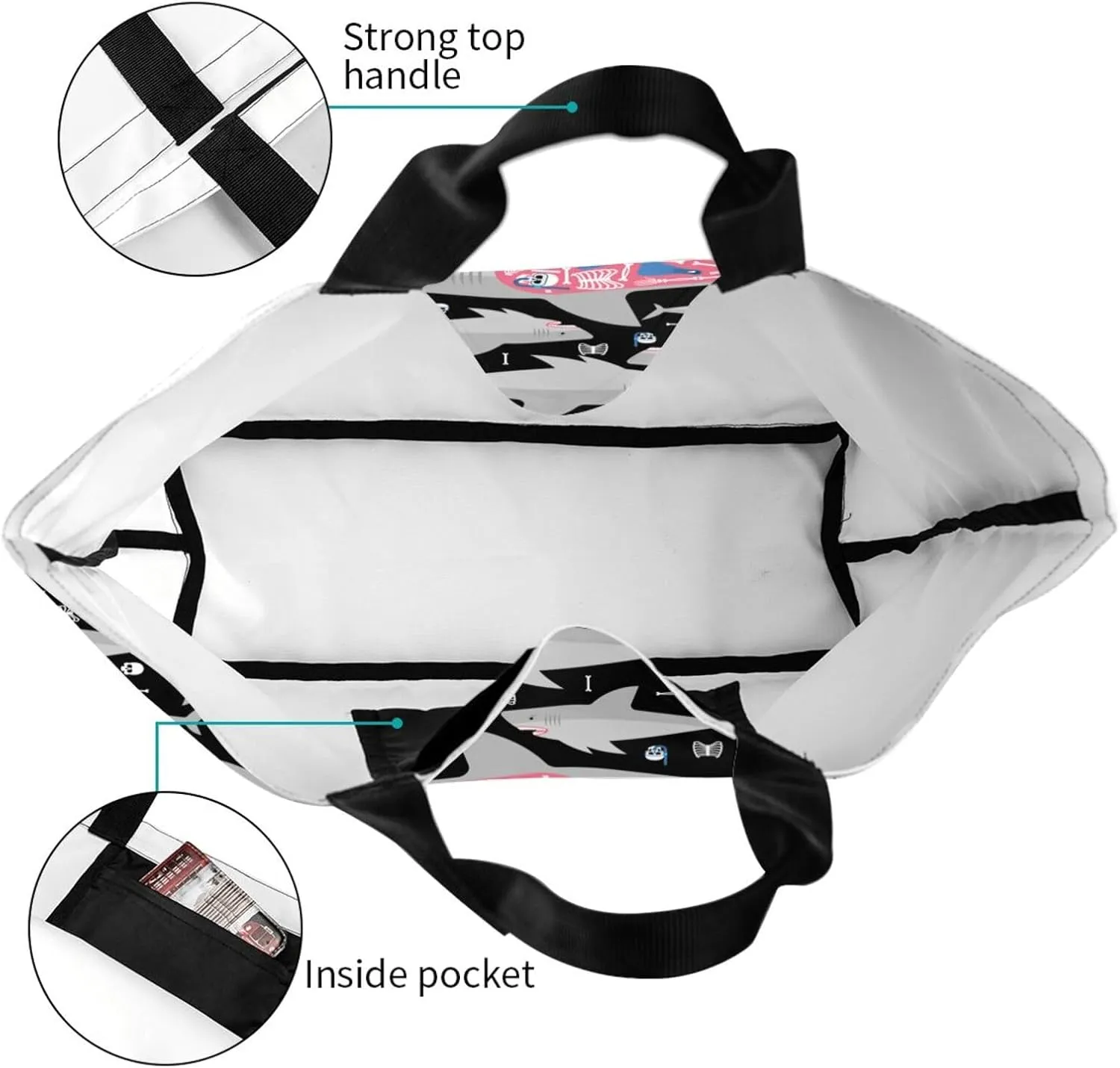 Flame Hockey Puck Women's Tote Bag Large Capacity Single Shoulder Bags Handbag for Shopping Work