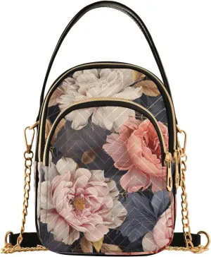 Floral Abstract Geometric Women s Crossbody Handbags, Shoulder Purses for Women Crossbody, Fall Crossbody Purse