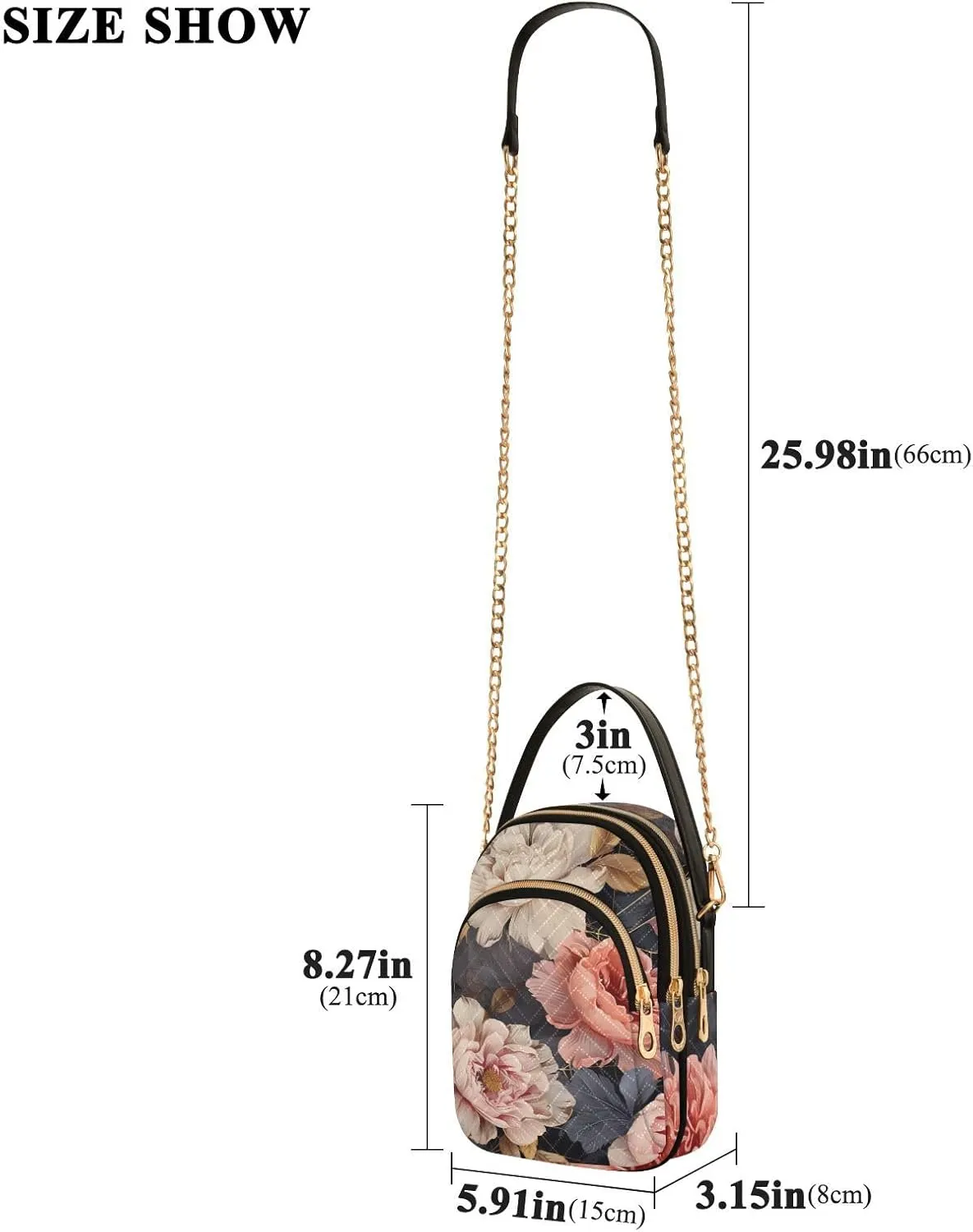 Floral Abstract Geometric Women s Crossbody Handbags, Shoulder Purses for Women Crossbody, Fall Crossbody Purse