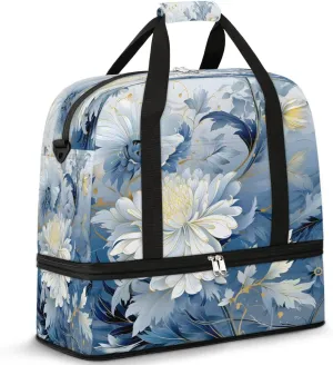 Floral Symphony Dance Travel Duffel Bag, Travel Essentials, Gym Bag for Women, Weekender Overnight Bag With Shoes Compartment, Carry On Bags for Airplanes