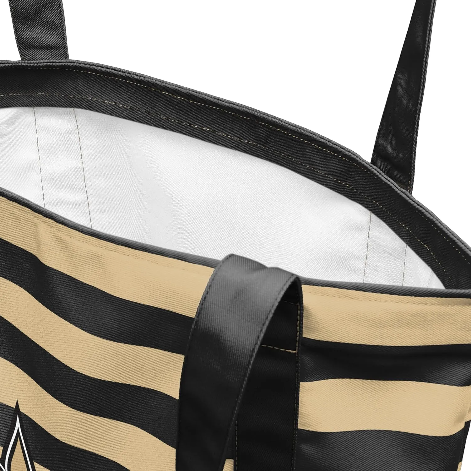 FOCO NFL Team Logo Stripe Canvas Tote Bag