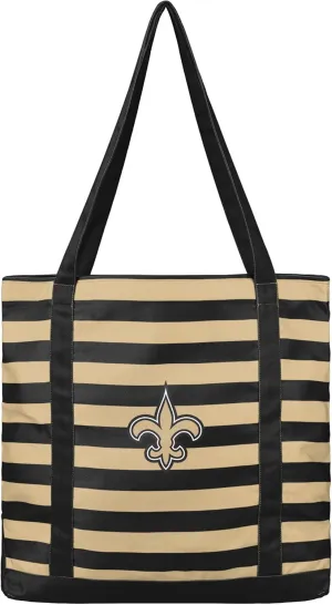 FOCO NFL Team Logo Stripe Canvas Tote Bag