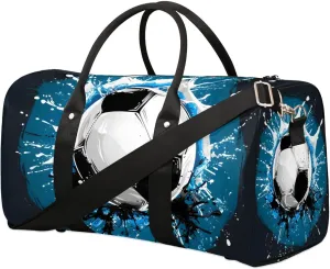 Foldable Travel Bag Funny Soccer Lightweight Carry On Bags for Airplanes Waterproof Travel Duffle Bag For Gym Weekend Overnight