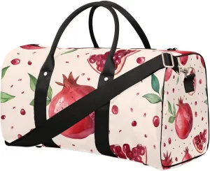 Foldable Travel Bag Pomegranate Fruit Lightweight Carry On Bags for Airplanes Waterproof Travel Duffle Bag For Gym Weekend Overnight