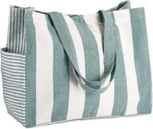 Folkulture Beach Bag for Women | 17 x 14 Inch - 100% Cotton Beach Tote Bag with Zipper Pocket Inside, Large Woven Pool Bag