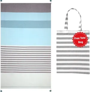 Folkulture Turkish Beach Towel with Tote Bag | Oversized (40 x 70) Quick Dry Bath Towels for Adults, Swimming Pool, Travel | Large Lightweight Beach Blanket Waterproof, Sandproof Beach Accessories