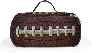 Football Pen Holder Case Brush Pot Stationery Multifunction Pen Container Large Capacity Storage Pouch with Zipper Birthday Gifts Pen Box for Women Men
