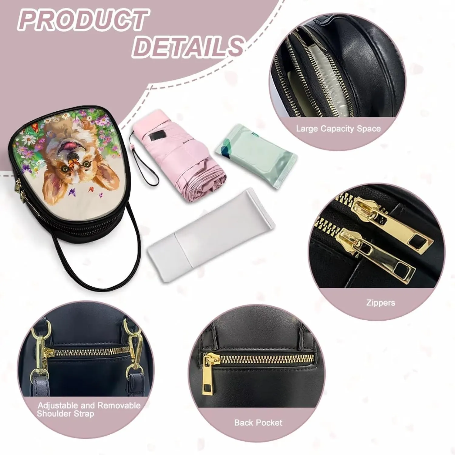 FOR U DESIGNS Women Small Shoulder Bag Mini Purse Womens Crossbody Clutch Purses Cute Tote Bag for Work with Zipper