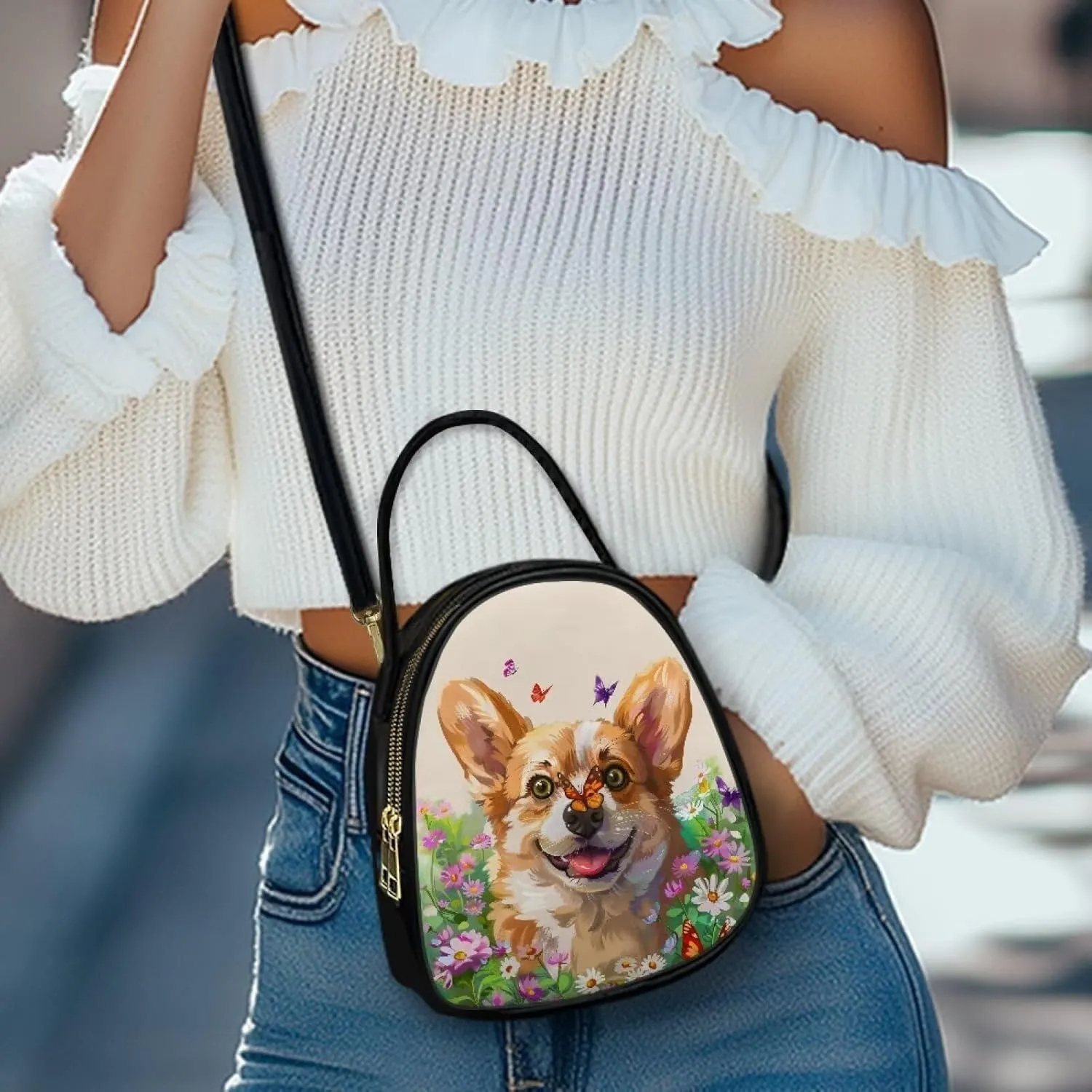 FOR U DESIGNS Women Small Shoulder Bag Mini Purse Womens Crossbody Clutch Purses Cute Tote Bag for Work with Zipper
