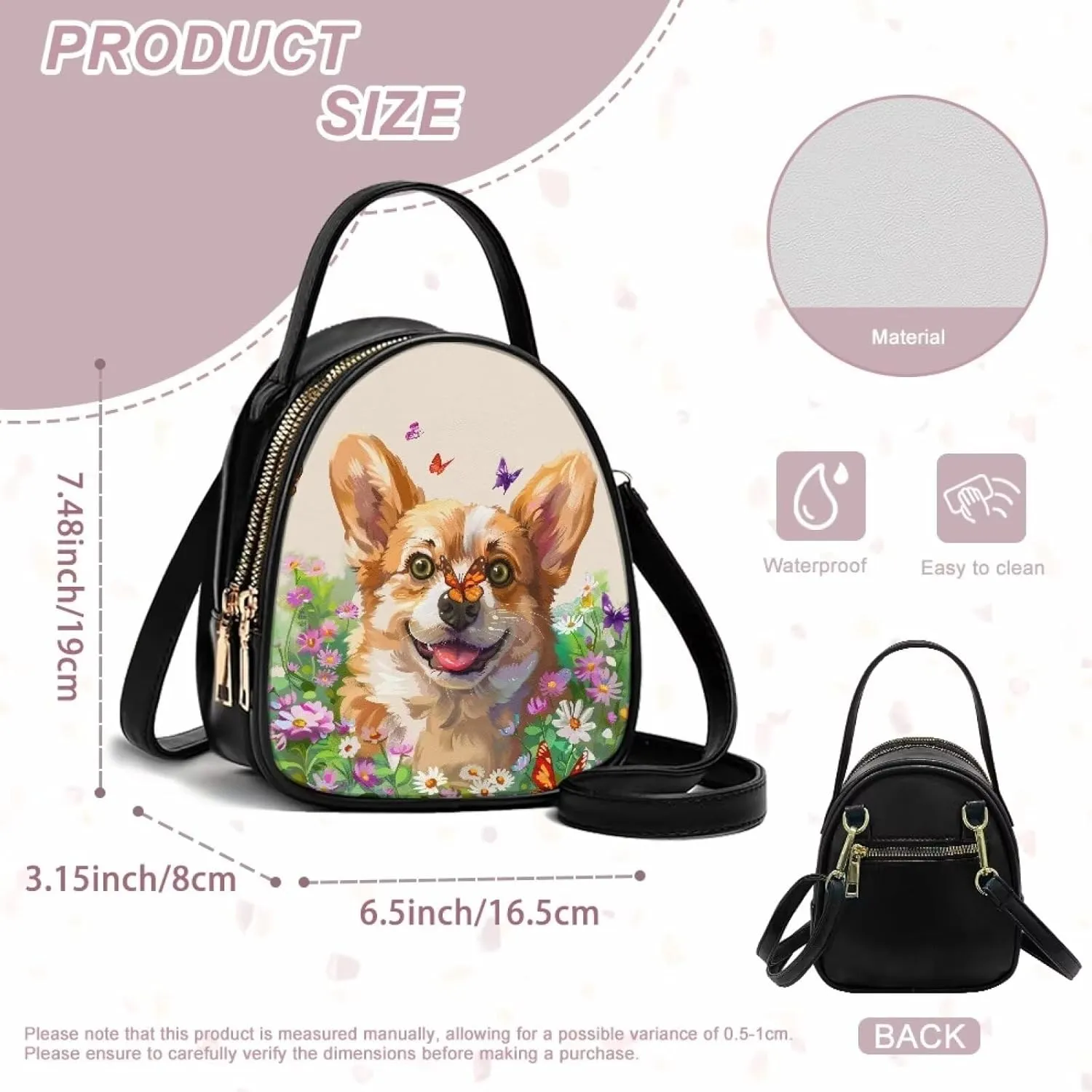 FOR U DESIGNS Women Small Shoulder Bag Mini Purse Womens Crossbody Clutch Purses Cute Tote Bag for Work with Zipper