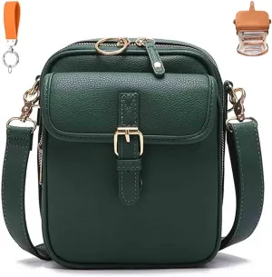 Forcipower Crossbody Leather Bag, Collaboraten1 Crossbody Bags for Women, Collaborate Purse Fashion Multiple Pockets
