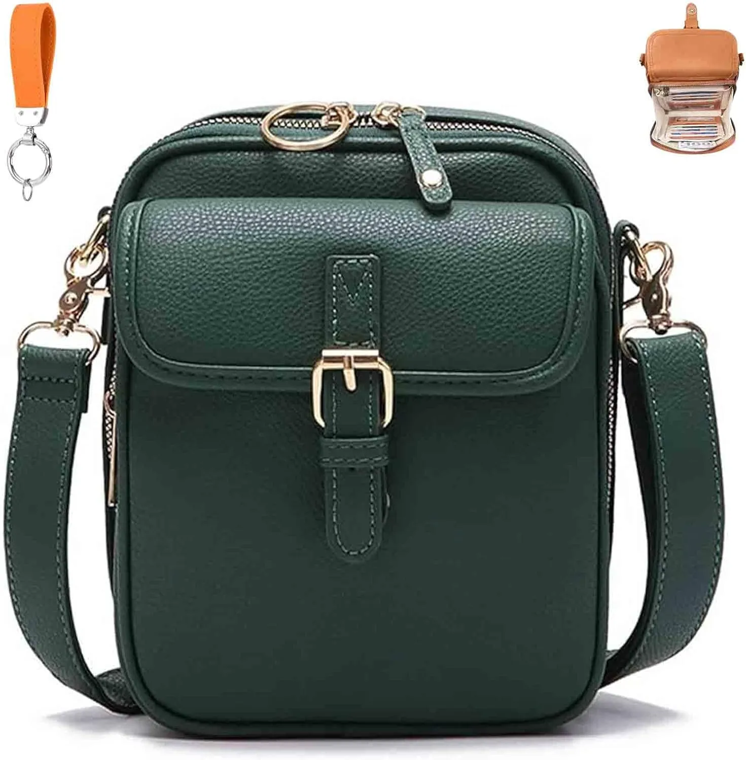 Forcipower Crossbody Leather Bag, Collaboraten1 Crossbody Bags for Women, Collaborate Purse Fashion Multiple Pockets