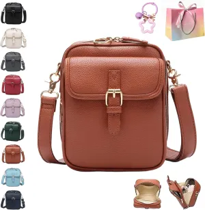 Forcipower Crossbody Leather Bag, Collaboraten1 Crossbody Leather Bag for Women, Large Capacity Mini Crossbodys Bags