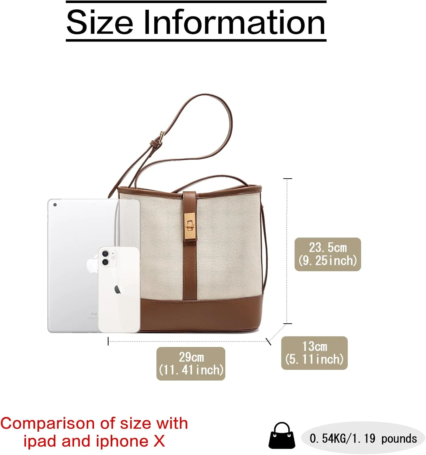FOXLOVER Coated Canvas Bucket Crossbody Bags for Women Top-Handle Handbags Small Satchel Purse Trendy Twist Lock