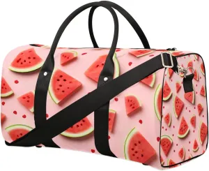 Fresh Fruit Watermelon Foldable Lightweight Duffle Bag for Travel - Waterproof Carry On Bags for Airplanes, Travel Duffel Bags for Gym, Weekend