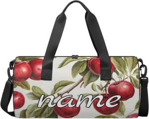 Fruit Apples Personalized Dance Bags, Fruit Apples Custom Sport Duffel Bag Travel Duffle Bag Overnight Weekender Bag