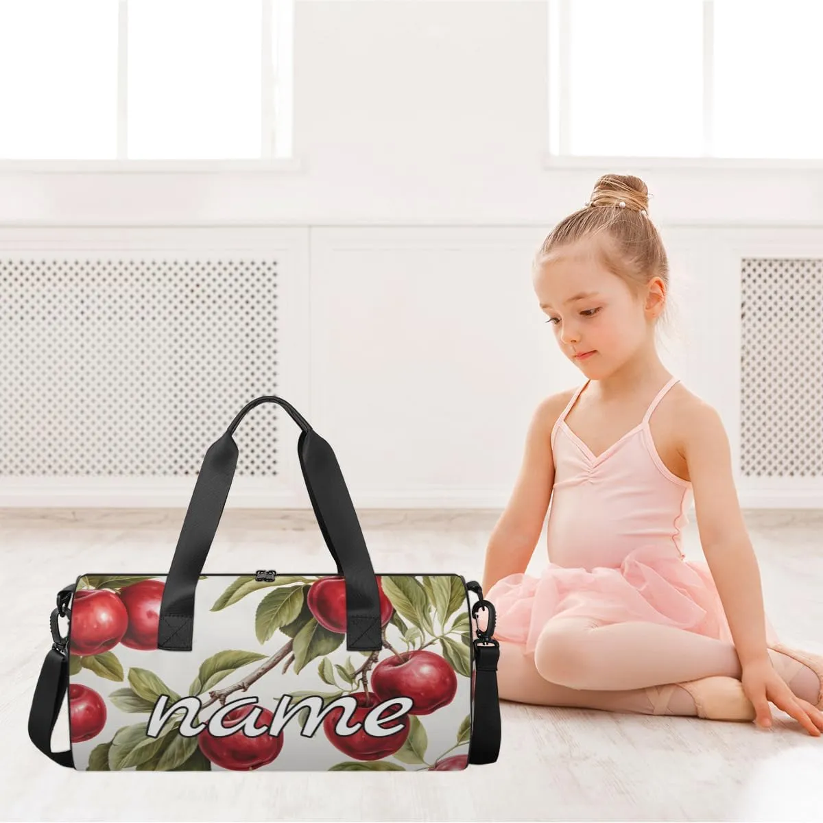 Fruit Apples Personalized Dance Bags, Fruit Apples Custom Sport Duffel Bag Travel Duffle Bag Overnight Weekender Bag