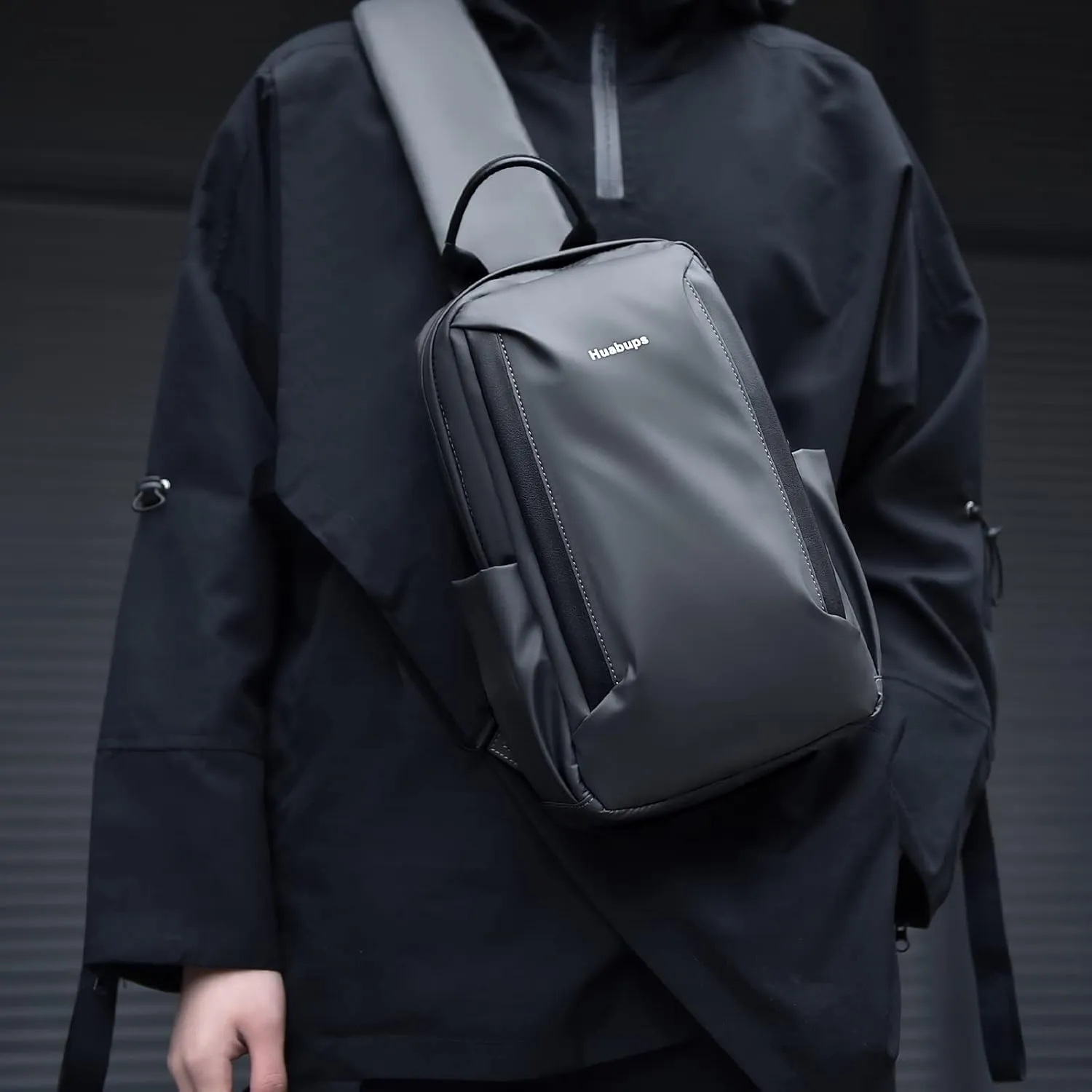 FSD. WG crossbody bag for Men Chest Bag small sling Bags Travel Bag Purse with Water Resistant