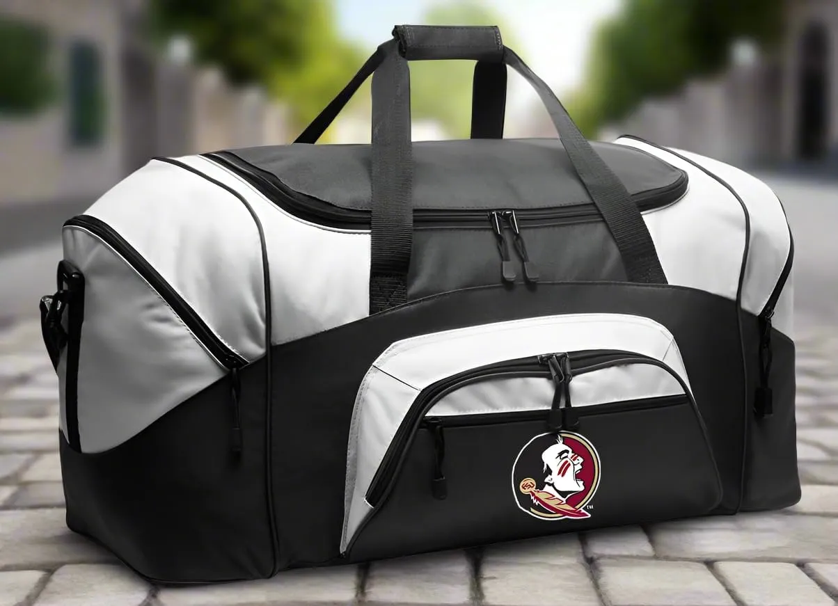 FSU Duffel Bag Suitcase or Florida State Gym Gear Duffle Bag (Black)