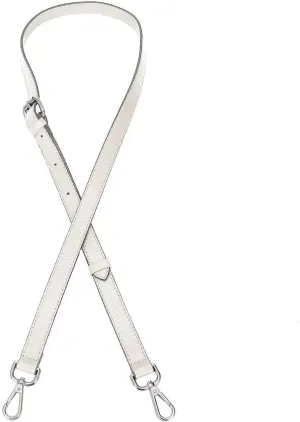 Full Grain Leather Adjustable Replacement Cross Body Purse Shoulder Strap Handbag Bag Wallet, 2/3” Wide(Beige-Silver Lock)