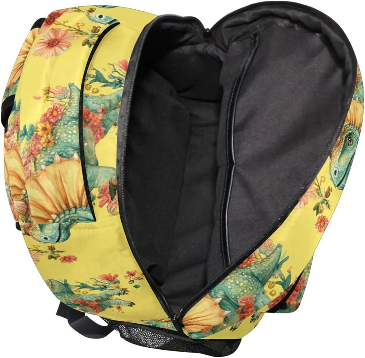Fun Backpack for Teenager Waterproof Backpack With Water Bottle Pocket with Chest Strap Gift Men & Women Beauty Dino Brachiosaurus Plain