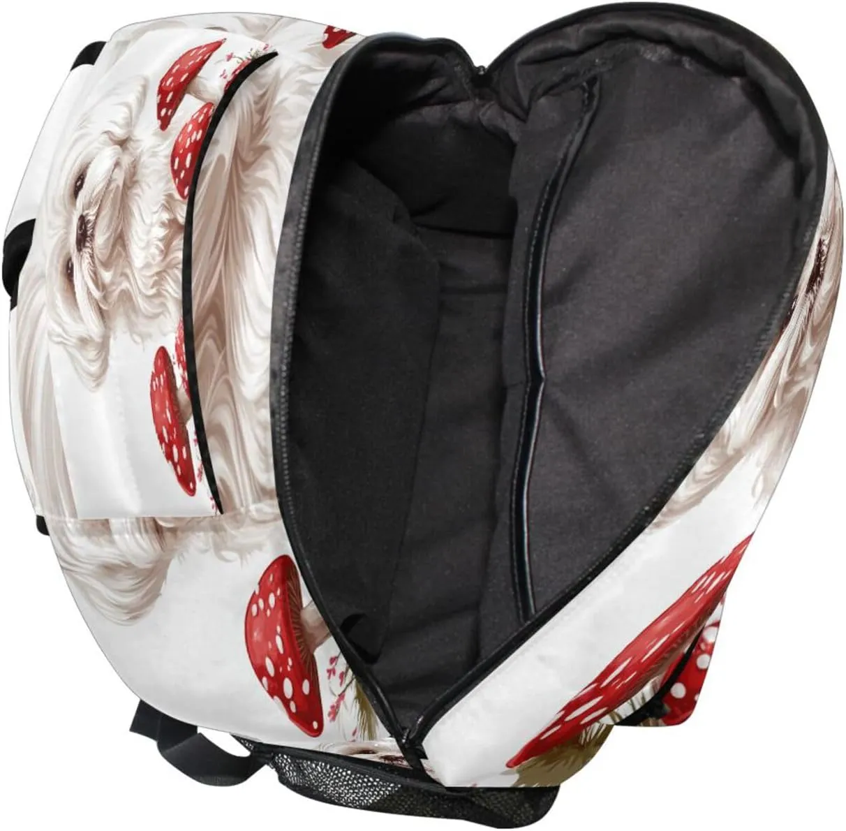 Fun Backpack for Women Men Fashion Business Work Bag with Chest Strap Gift Men & Women Beauty Maltese Dogs White