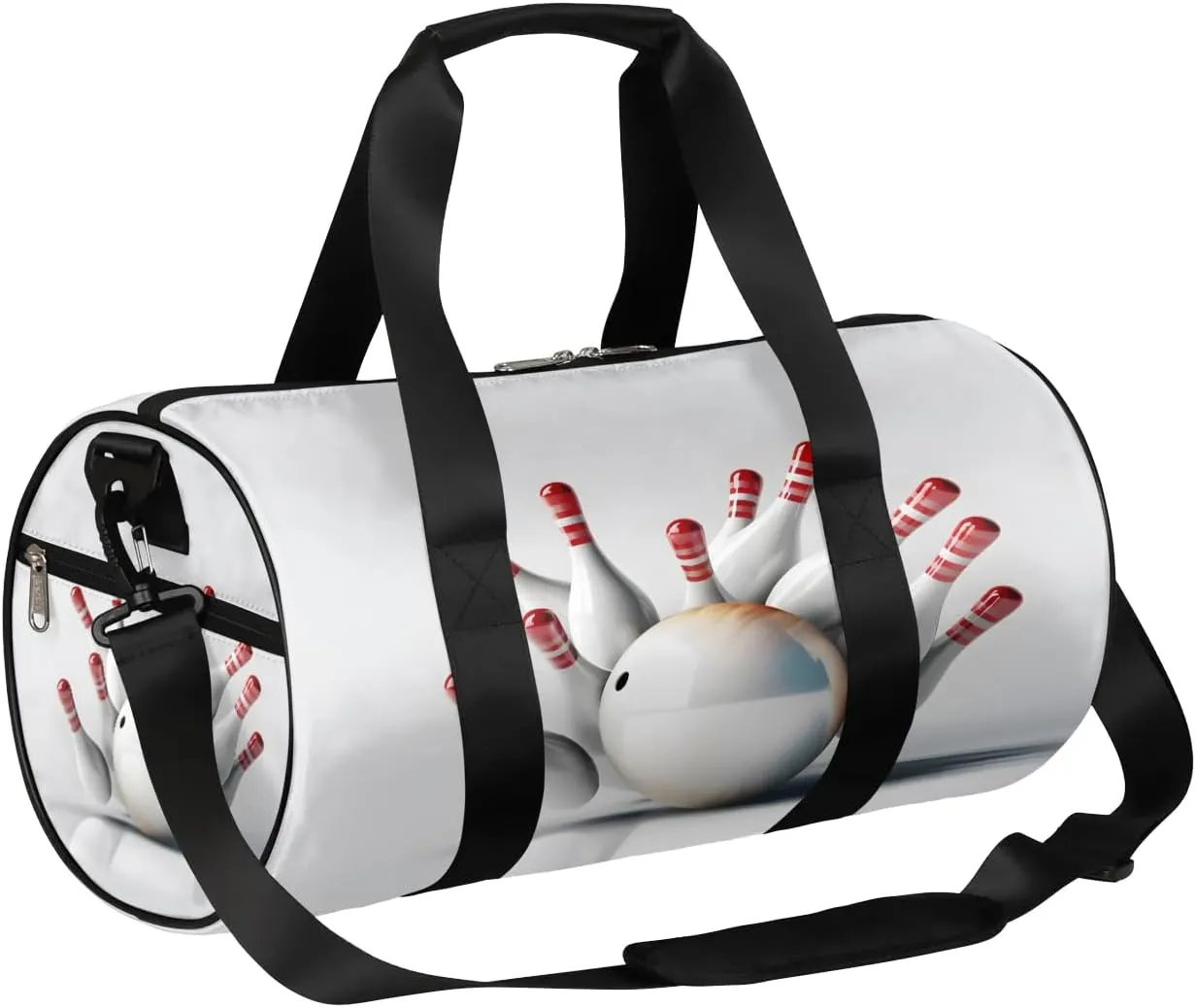 Fun Sport Bowling Travel Duffle Bag Gym Bag for Women Men Lightweight Carry on Duffel Bag for Sports Gyms Weekend Getaway
