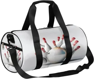 Fun Sport Bowling Travel Duffle Bag Gym Bag for Women Men Lightweight Carry on Duffel Bag for Sports Gyms Weekend Getaway
