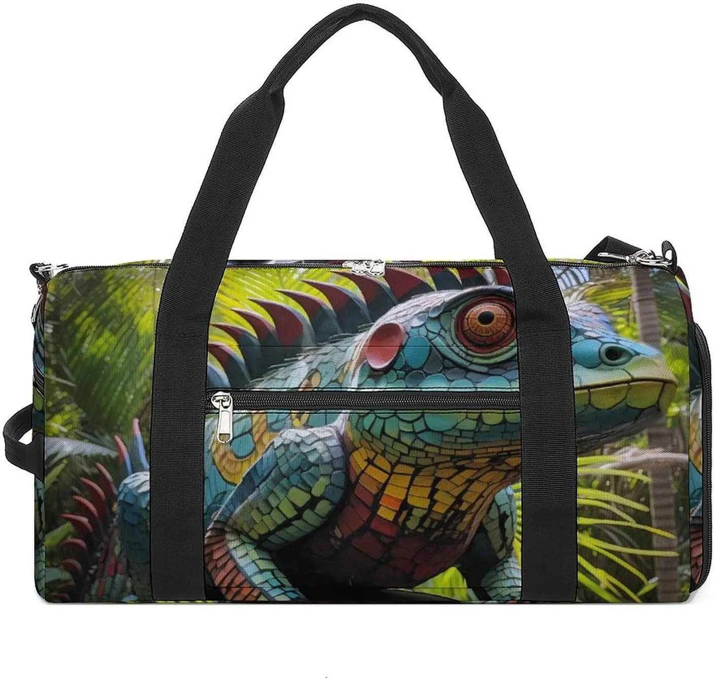 Funny Animal Lizard Sports Gym Bag Lightweight Travel Duffel Bag Workout Bags Casual Weekender Bag for Men Women