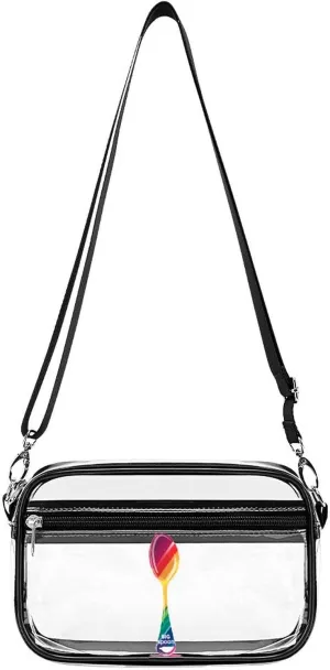 Funny Matching Couple Lesbian Gay LGBT Clear Bag PVC Clear Crossbody Purse Bag Transparent Shoulder Handbag with Adjustable Strap