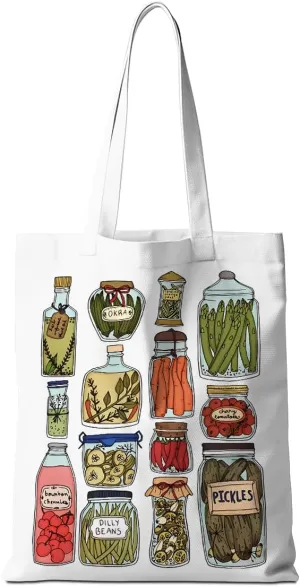Funny Pickle Tote Bag Aesthetic Weekender Bag Shopping Gifts for Pickle Lovers Women Friends
