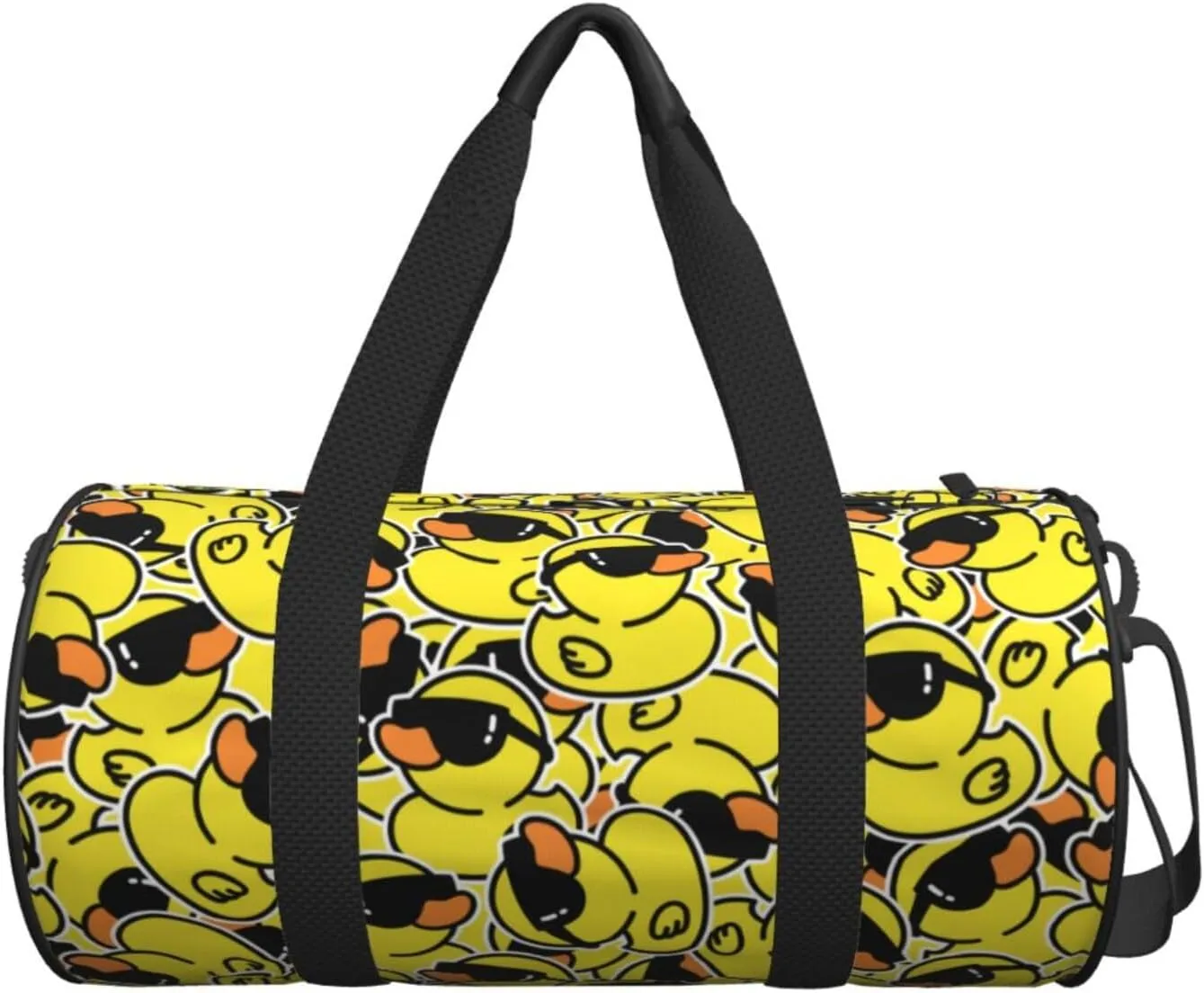 Funny Rubber Ducks With Sunglasses Sports Gym Bag Travel Duffel Bag Shoes Compartment For Men Women Foldable Lightweight Yoga Gym Sports Bag