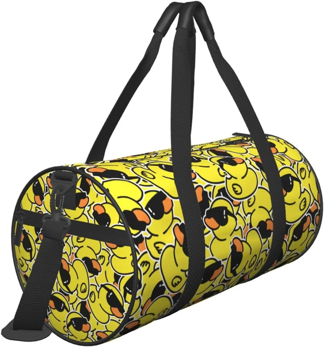 Funny Rubber Ducks With Sunglasses Sports Gym Bag Travel Duffel Bag Shoes Compartment For Men Women Foldable Lightweight Yoga Gym Sports Bag