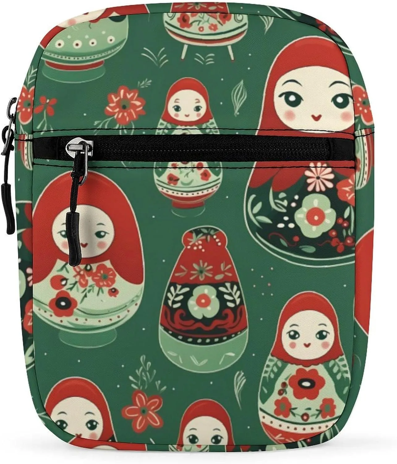 FunnyStar Russian Matryoshka Nesting Dolls. Crossbody Bag Small Shoulder Bag Adjustable Satchel Bag Travel Sling Purse