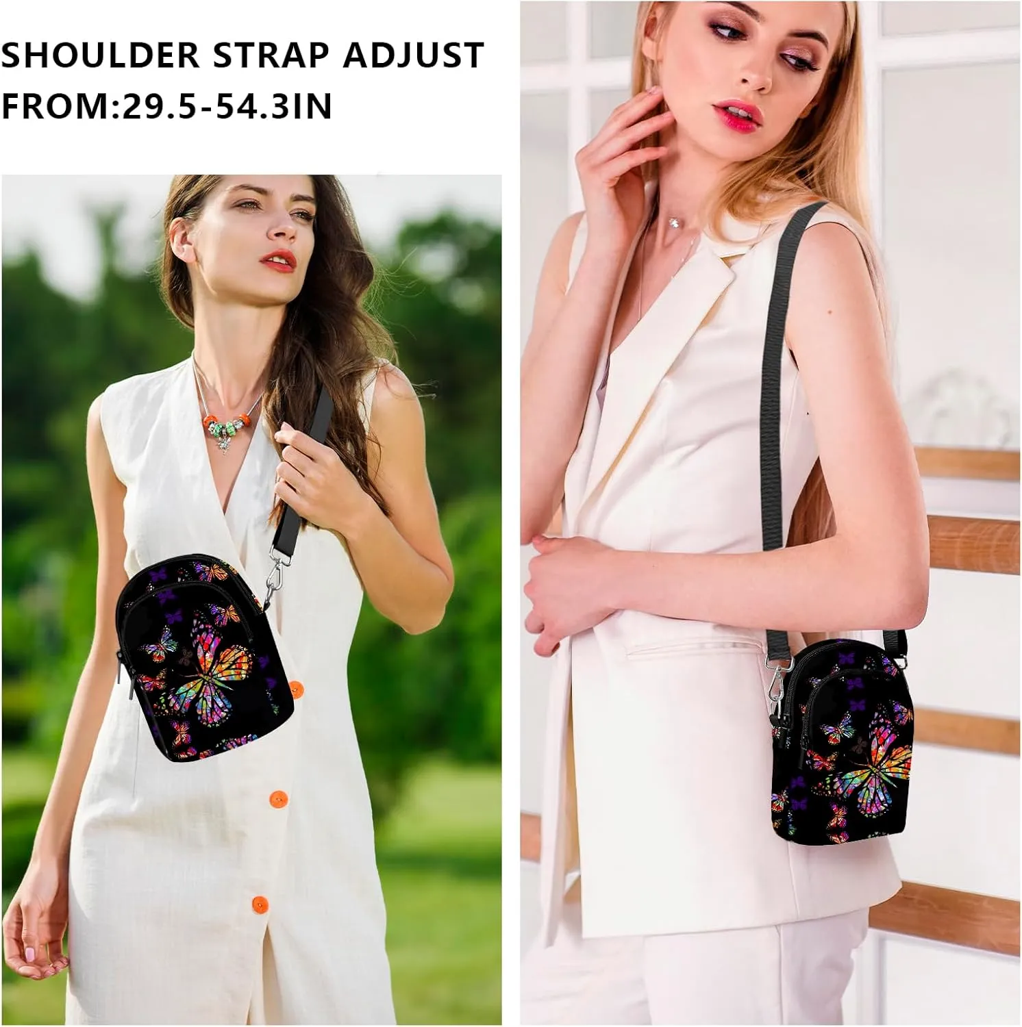 FyLybois Crossbody Bags for Women Cell Phone Purse Lightweight Adjustable Shoulder Handbags Wallet with Card Slots