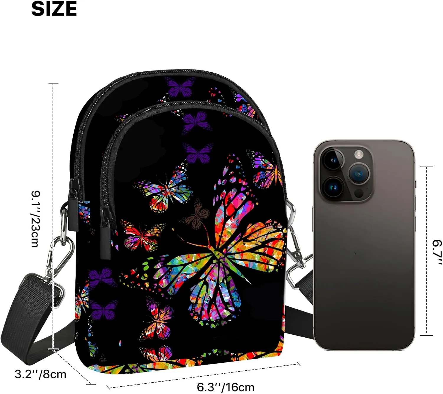 FyLybois Crossbody Bags for Women Cell Phone Purse Lightweight Adjustable Shoulder Handbags Wallet with Card Slots