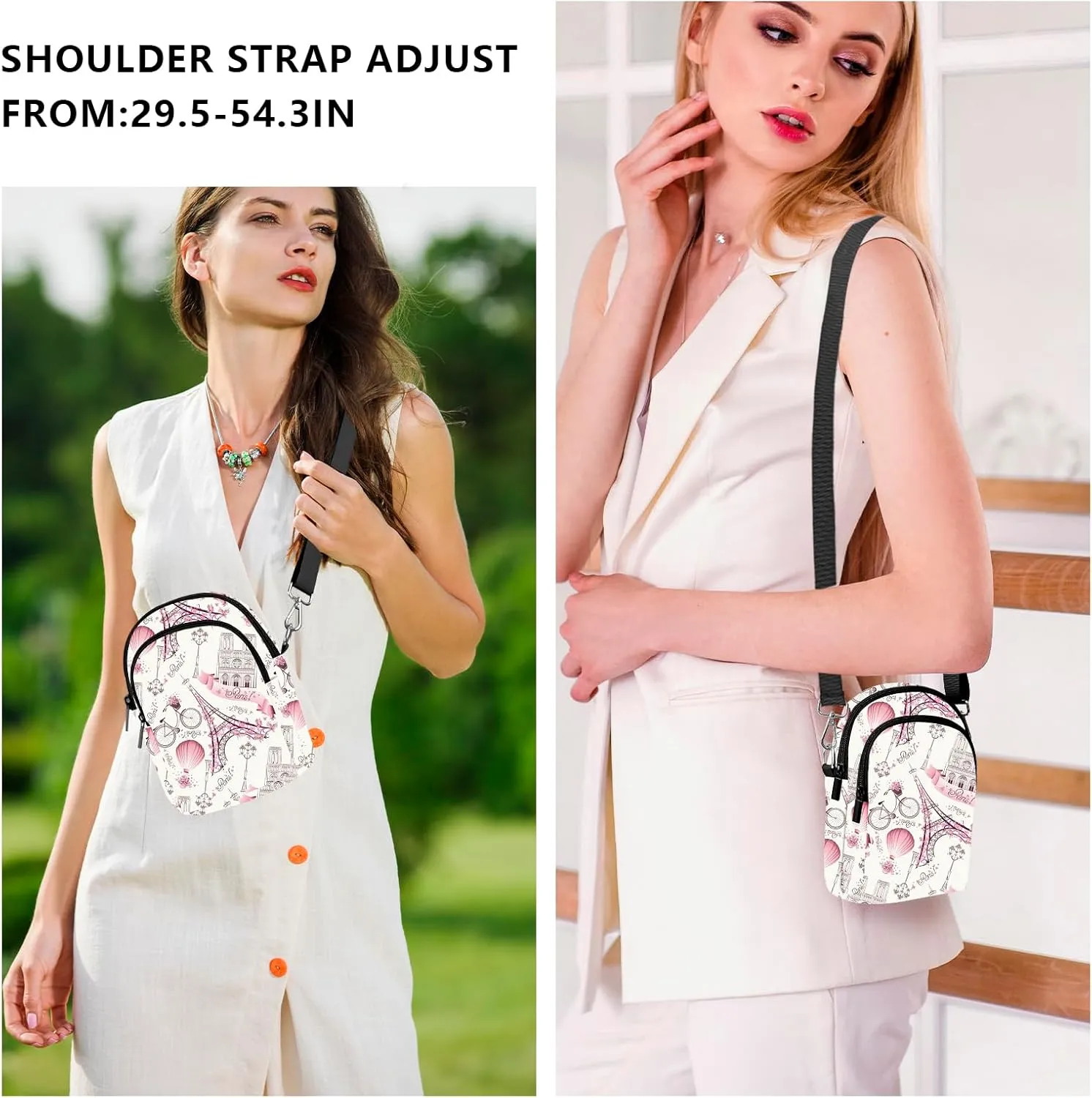 FyLybois Crossbody Bags for Women Cell Phone Purse Lightweight Adjustable Shoulder Handbags Wallet with Card Slots