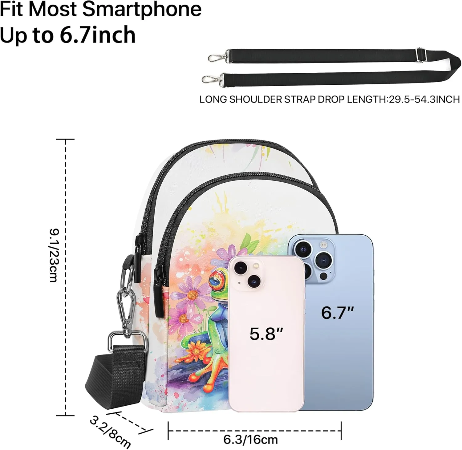 FyLybois Small Crossbody Bags for Women Casual Cell Phone Bag Wallet Purse Waterproof with Card Slots Adjustable Strap