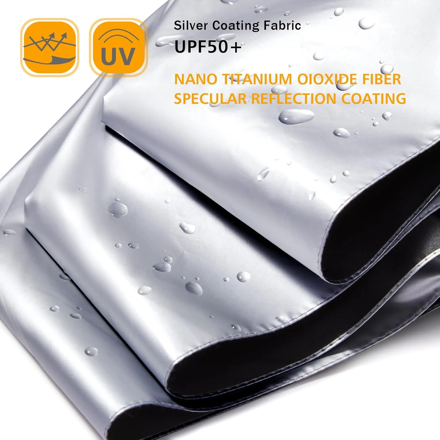 G4Free UPF 50  UV Protection Travel Umbrella 42/46 Inch Windproof Silver Coating Sun Blocking Umbrella