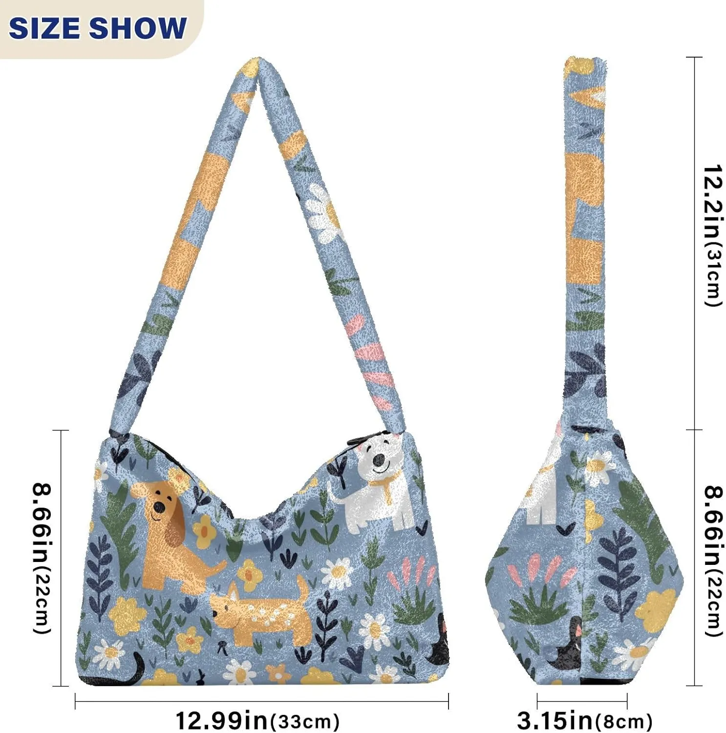 GAIGEO Daisy Flower Floral Polka Dot Womans Shoulder Bag, Woman Handbags, Book Bags for Women